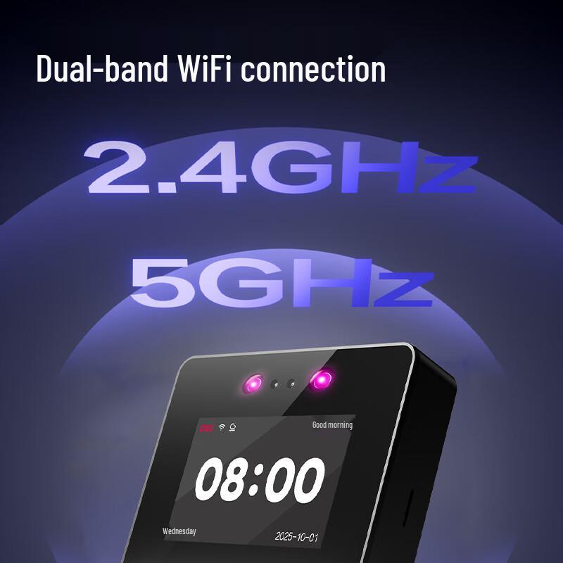Deli Smart Facial Recognition Cloud Attendance Machine CN plug (adapter included)
