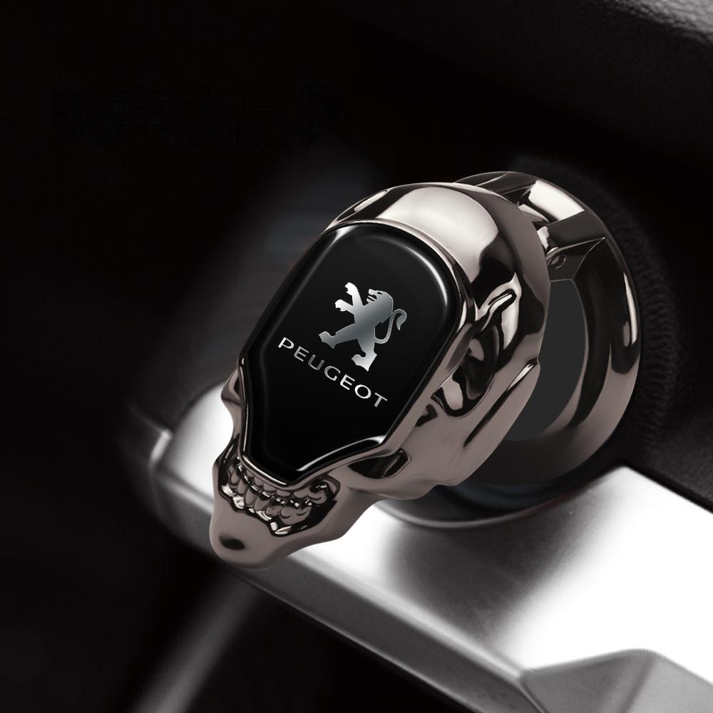 Car One Button Ignition Engine Start Stop Push Button Metal Cover For Peugeot 407 508 2008 5008 307 X308 3008 206 207 208 107 106