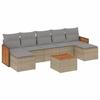 VidaXL Salon de Jardin avec Coussins 8 pcs, Canapés de Terrasse, Ensemble de Meubles de Patio, Mobilier d'Extérieur, Beige 3227921