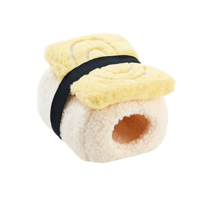 

Fun Sushi Shape Pet Cave Warm Plush Bed Hamster Nest Rest Place For Winter Habitats House Small Animal Cage Accessory