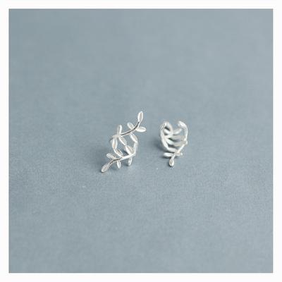 100% 925 Sterling Silver Hollow Branch Ear Cuff Clip On Earrings for Women Girl Without Piercing Earings Jewelry Ds748