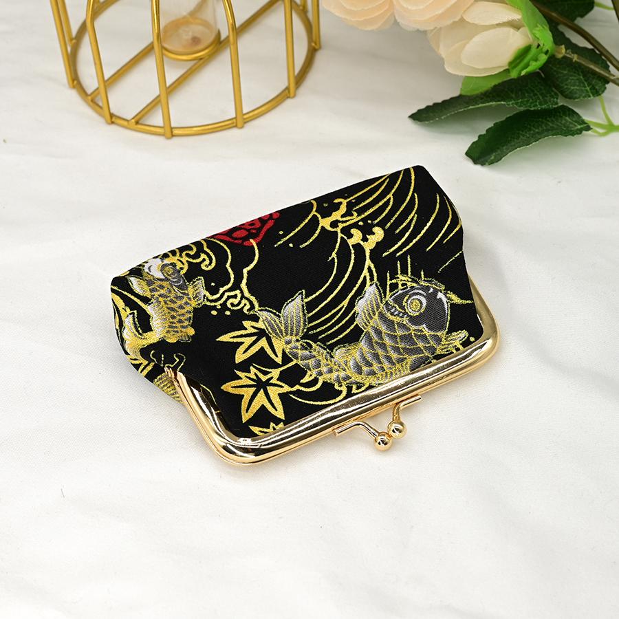 Retro Fashion Koi Clip Bag with Kiss Lock, Lucky Koi, Zero Wallet, Card Bag, Lucky Koi - A Special Gift