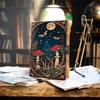 Moon & Mushroom Vintage Diary – Handmade Locking Journal