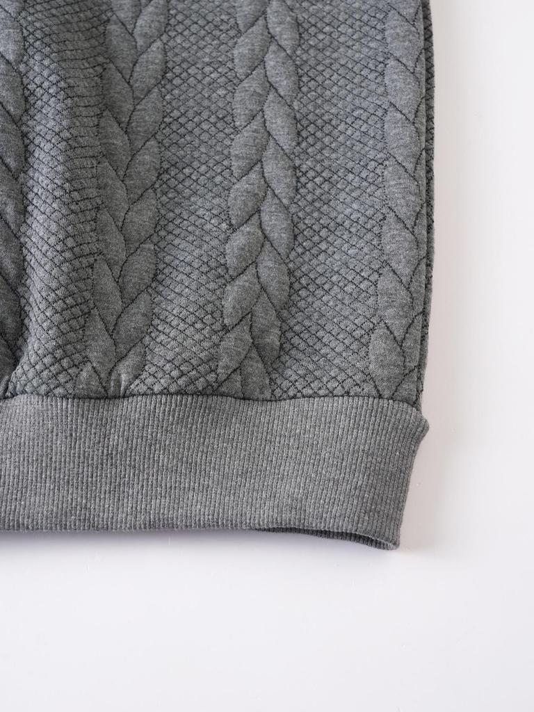 European Jacquard Knit Half-Zip Hoodie for Men - Autumn/Winter Casual Sportswear