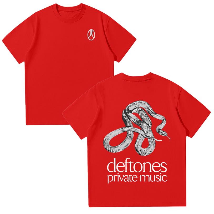 Deftones Private Music T Shirt Rock Music Band Tees Summer Metal Crewneck Breathable Short Sleeve Unisex Fashion T-Shirt Cotton