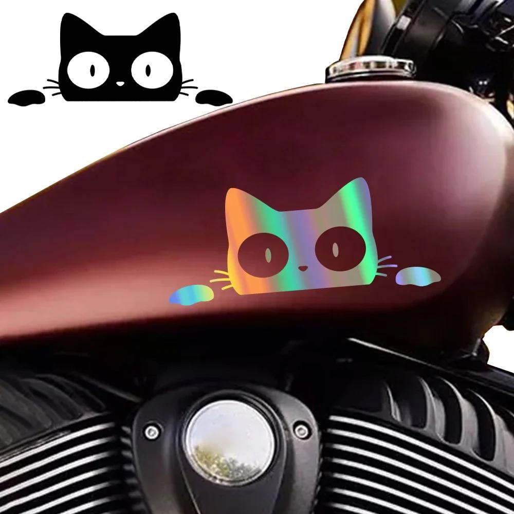 Car Sticker Motorcycle Surprise Cat Peeking Sticker Funny Vinyl Decals Waterproof Window Cute Decor Auto Accessories 12x5CM