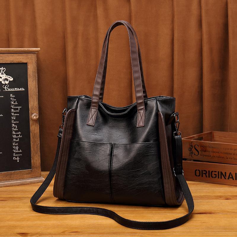 Large Capacity Handbag for Women Soft Leather Shoulder Width Crossbody Bag Retro Bucket Bag Handbag 2026 New Casual Shoulder Bag