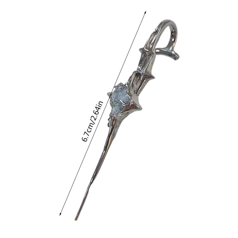 Four-Pointed Star Puncture Ear Needle Earrings Niche Advanced Anti-sensitive Front and Back Smooth Fashion Ear Bridge