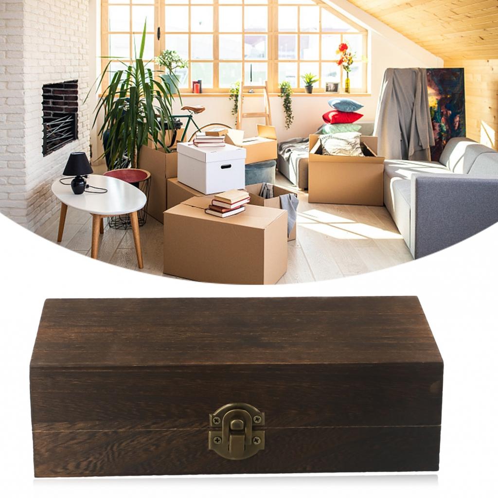 Pudełko do przechowywania Metalowa klamra Naturalny/Jasny/Ciemny Prostokątny Styl retro 1 SZT.