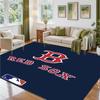 Boston Red Sox Design Crystal Velvet Rug Soft Decorative Mat for Bedroom Entrance