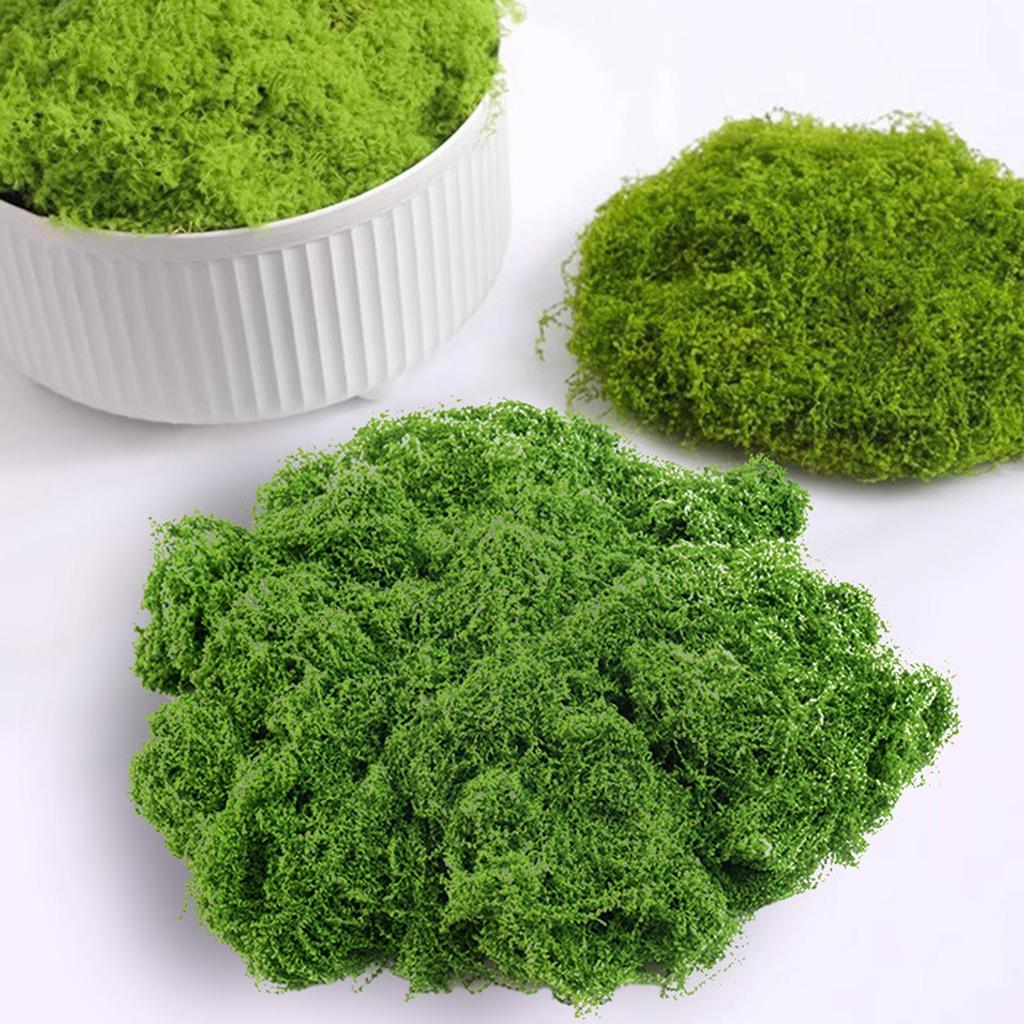 Sztuczny Ozdobny Mech na Dekoracje Świąteczne do Terrariów, Roślin Doniczkowych 150g Sztuczna Zielona Trawa na Dekoracje Stołu