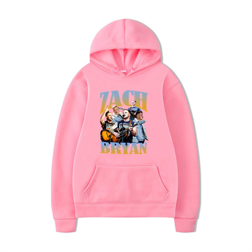 Zach Bryan Hoodie – Unisex Black Fleece Lined Sweatshirt, Text & Vintage Guitar Collage Print, Country Music Fan Streetwear Pullover