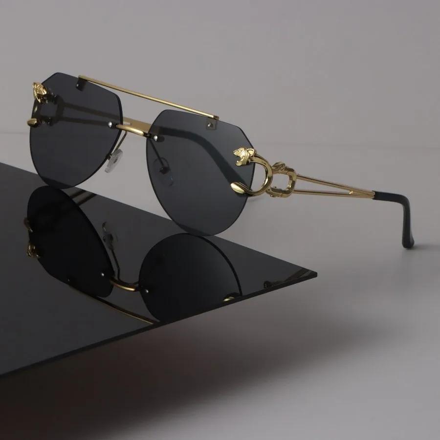 Luxury Square Sunglasses Women Men Cool Brand Designer Mirror Sun Glasses Female Male Rimless