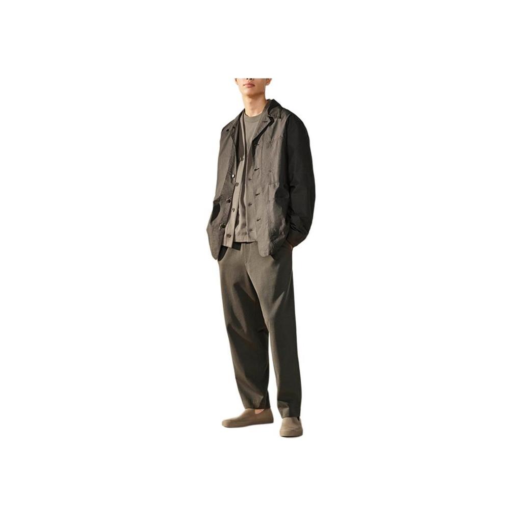 Uniqlo Oversized Shirt Jacket Men Jackets Olive 447336-56