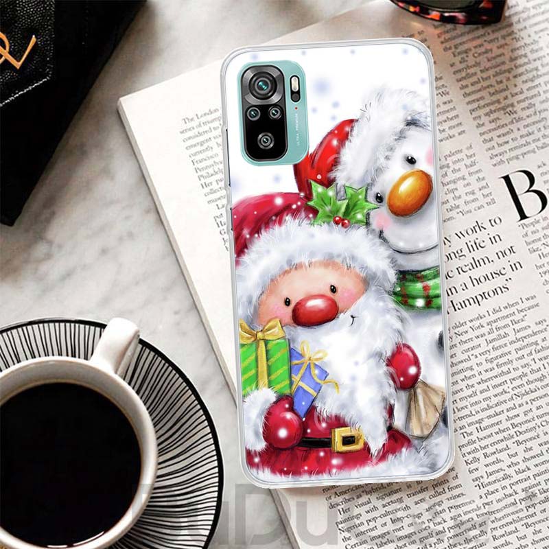 Merry Christmas Cartoon Cute Snow Cover For Xiaomi Redmi Note 14 13 12S 12 11 Pro Plus Phone Case 11S 10S 10 11E 11T 14Pro 13Pro