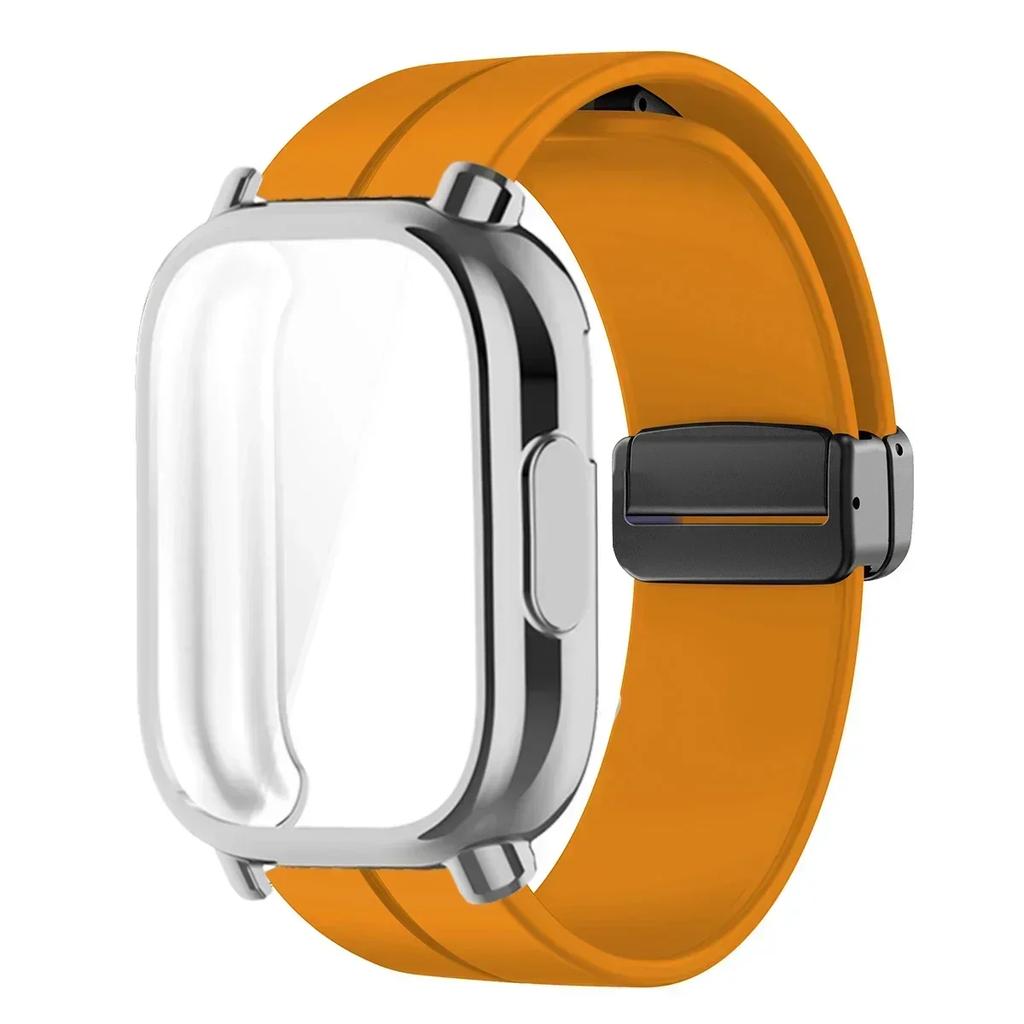 Silicone Strap +Case For Xiaomi Redmi Watch 5 Lite Magnetic Smart Watch Wrist Men Band And Case For Redmi Watch 5 Active
