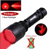 LED Tactical Hunting Flashlight 350LM 600-800 Yards Range C8 Green Red White 1-Mode Torch USB Rechargeable Lantern Lights Set