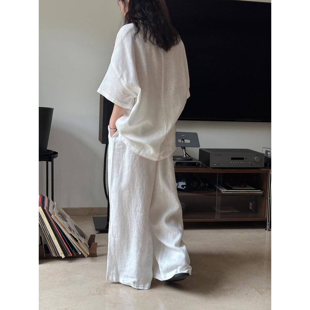 Johnature Summer Japanese Casual Loose Wide-leg Pants Light Dry Full Length Comfortable Trousers For Women