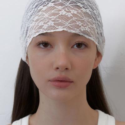 Eireve 2-WAY LACE BANDANA HEADBAND (WHITE)