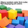 20pcs 2cm Multiple Colors Wooden Cube Building Blocks Mathematics Geometric Space Cube Teaching Aids Creativity Imagination JXB