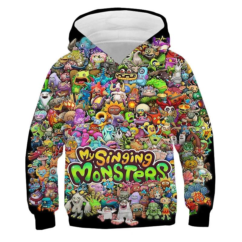 Kids Clothes My Singing Monsters Print Hoodie Girls Cartoon Casual Sweatshirts Children's Clothing Autumn Boys Hoody Pullover