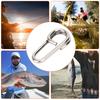 50PCS Powerful Oval Stainless Steel Fishing Clips Snaps Connector Interlock Accessories