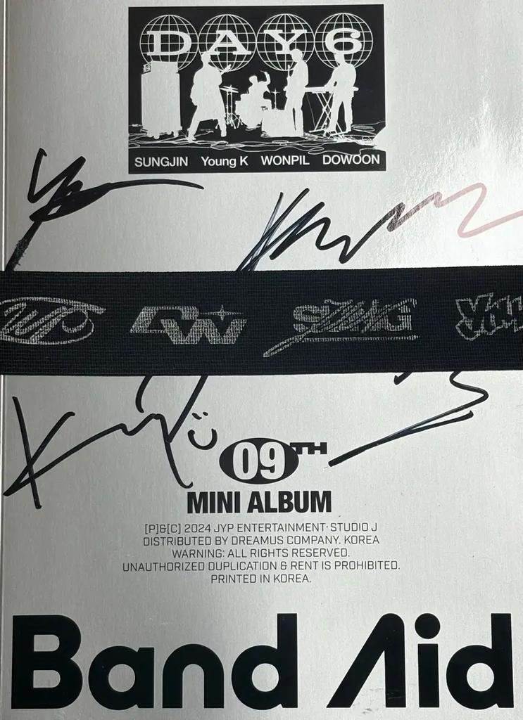 DAY6 Band Aid Autographed Album Used
