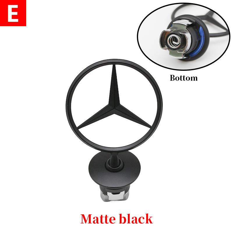 1pcs 44mm 3D Metal Blue Chrome Star Bonnet Hood Logo Emblem Badge for Mercedes Benz AMG W202 W203 W204 W208 W210 W220 W221 PI1