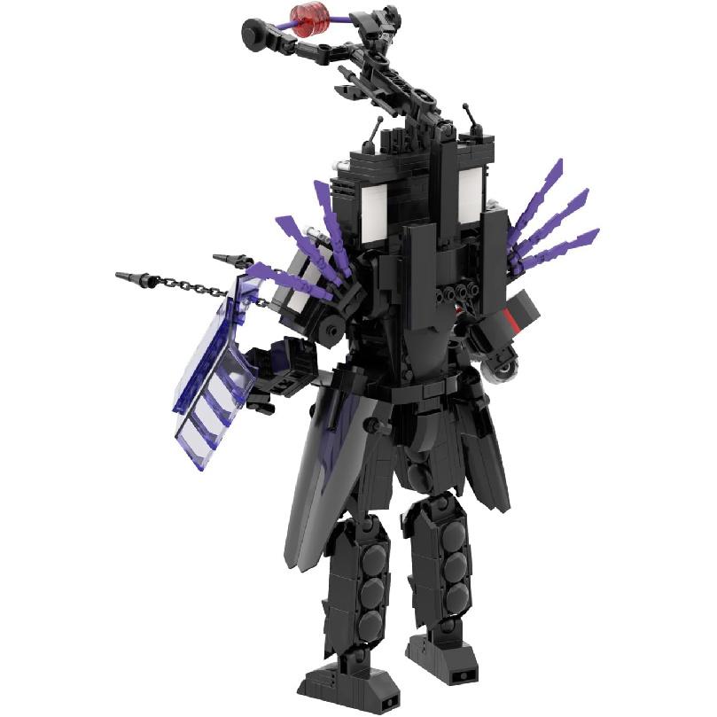 Bentex Skibidi Toilet Upgraded Damaged TV Man Figure Building Block Set, Upgraded Cameraman Speakerman Game Model Collectible Building Bricks