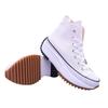 Damen High-Top Dicksohlige Rutschfeste Plateau Canvas Schuhe - Xiao Zhan Stil