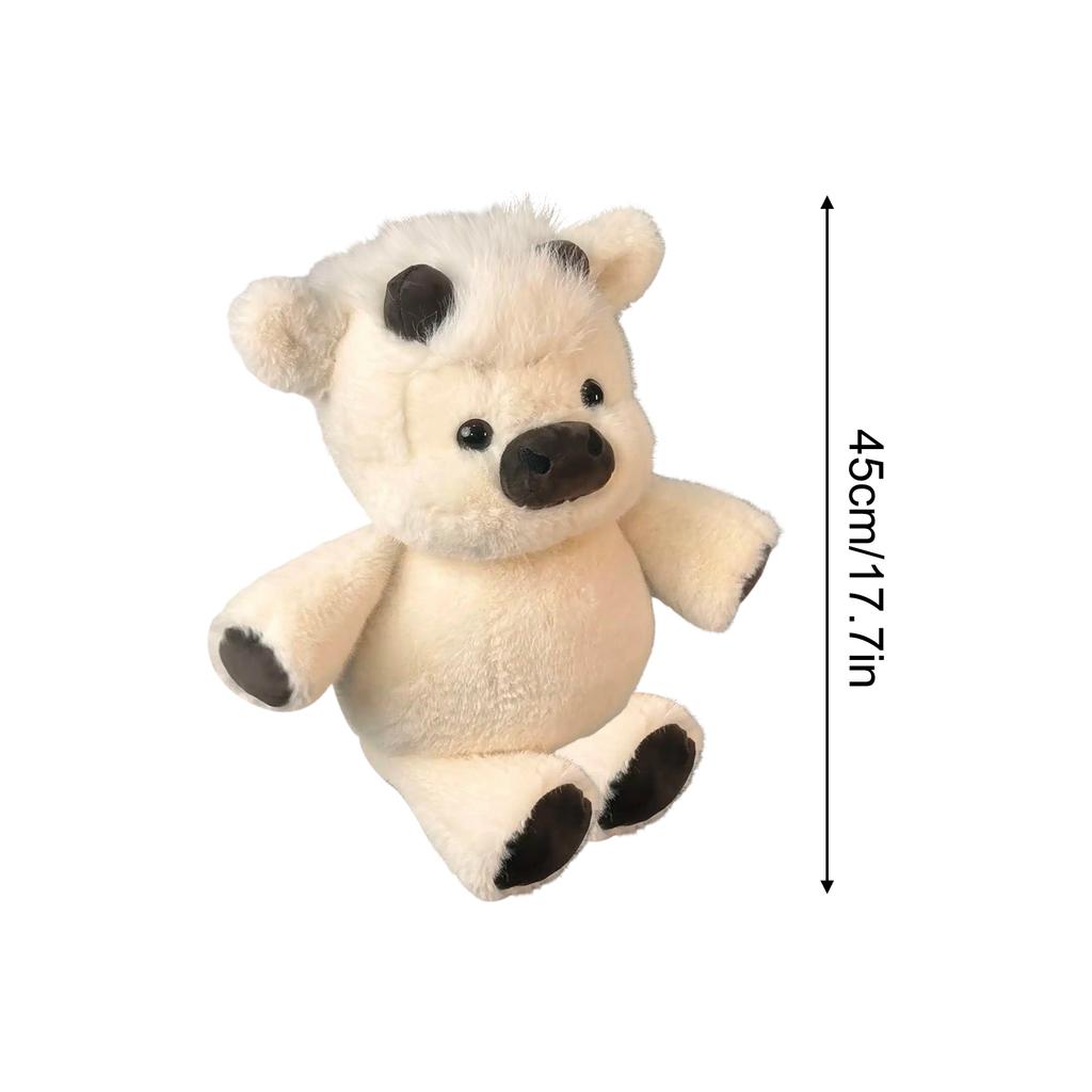 Adorable Highland Cattle Plush Toy 45cm - Huggable Running Cow Stuffed Animal Made with Premium Soft Fabric, Soothing Companion