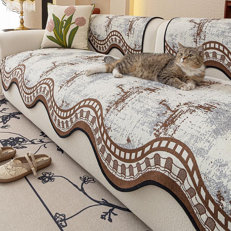 Chenier Special-Shaped Sofa Cushion Is Universal In All Seasons  New High-End Non-Slip And Anti-Cat Scratch One-Piece Seat Cushion