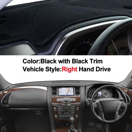 Car Dashboard Cover For Nissan Patrol Y62 2011-2018 Armada 2018 For Infiniti QX56 2011-2013 QX80 2014 -2019 DashBoard Sun Shade