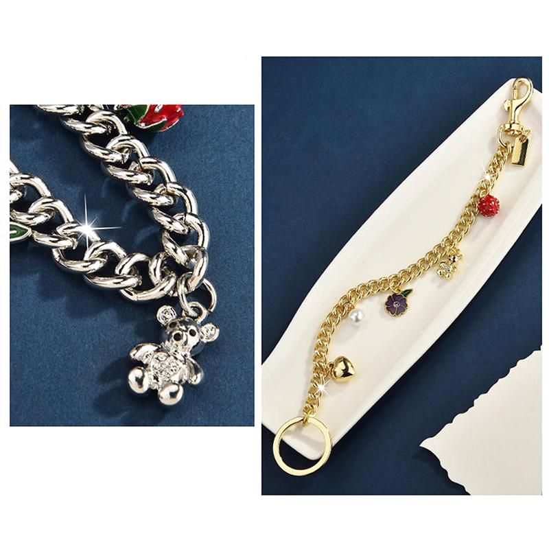 Rainbow Bear Bag Pendant Bag Chain Decorated Metal Wallet Accessories For Handbags, Tote Bags, Crossbody Bags And Shoulder Bags
