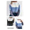 Women S Knitted Pullover Sweater Round Neck Long Sleeve Casual Top