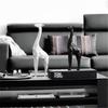 Keramik Giraffe Dekorationsfigur Tierfiguren Skulptur Geschenk Schmuckstück, Weiß / Schwarz