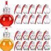 10Pcs Christmas Tree Ornament Fillable Booze Water Bottle Bulbs Shape Plastic Clear Christmas Ball Pendant Home Party Decor