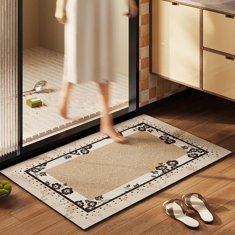 

American Style Bathroom Floor Mat Bathroom Dirt Resistant and Non Slip Mat Toilet Door Mat 40 * 60Cm
