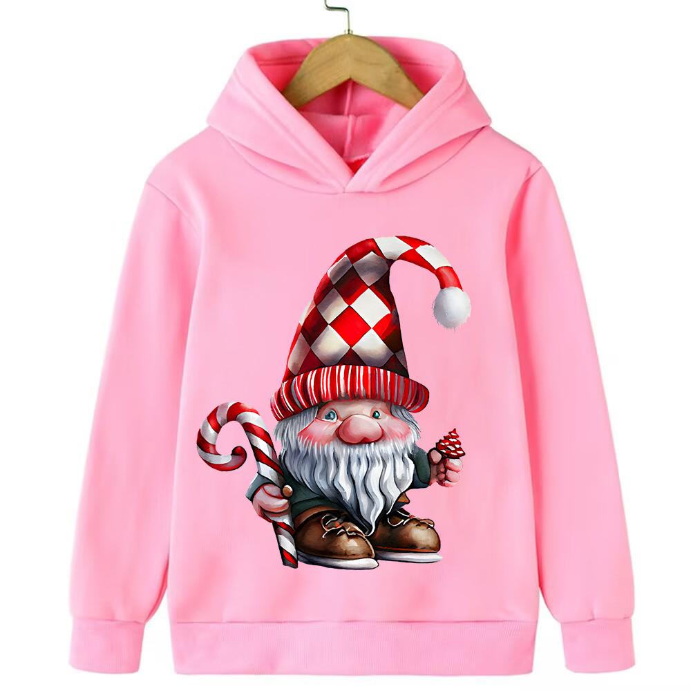 Comfortable Autumn Winter Sweatshirts Christmas Cartoon Fashion Santa Claus Printed Clothes Children's Clothing Boys Girls Hoodies
