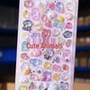 Japanese Cartoon 3D Embossed Stickers: Cute Crystal Diamond Decorative Stickers for Kids