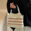 Fashion Niche Hand-woven Tote Bag Women's 2025 New Seaside Vacation Hollow Portable Messenger Bag Tide