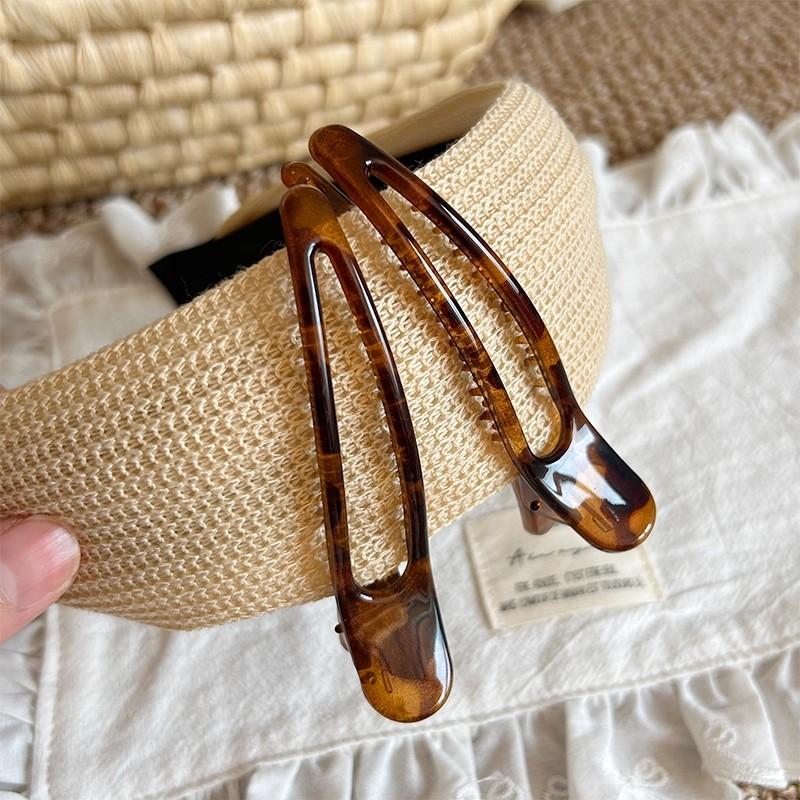 2pcs/set Elegant Leopard Print Duckbill Hairpin For Women Girls Hair Bangs Holder Hair Clip Barrette Hair Accessories
