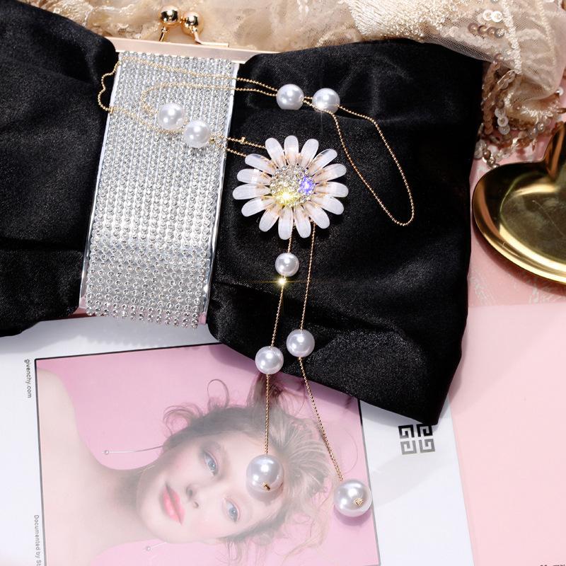 Retro Court Style Double Layer Pearl & Diamond Necklace - Elegant Choker for Women