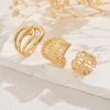 Fashion Women's Jewelry Geometric Smooth Design Versatile Ring Niche High-end Jewelry Set
