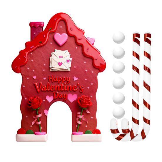 Lebkuchen Golfspiel Set Minigolfplatz mit Zuckerstangen Schläger und Bällen Weihnachtsfeier Spiel für Familie Indoor Zuhause Büro Spaß