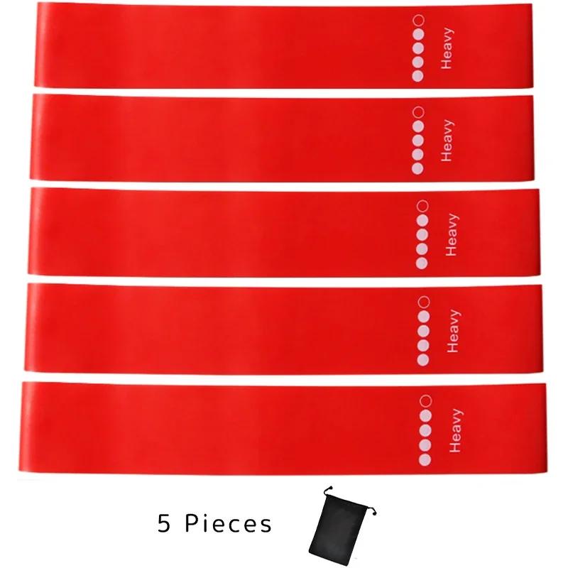 5pcs Resistance Bands Collection Yoga Elastic Band for Fitness Exercise Stretch Belt 5 Resistance Level Workout Bands Fitness Equipment