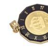 Speranza 24K Pure Gold Coin Pendant Top Crown Black Glass Clock with 18K Engraving 1/25oz