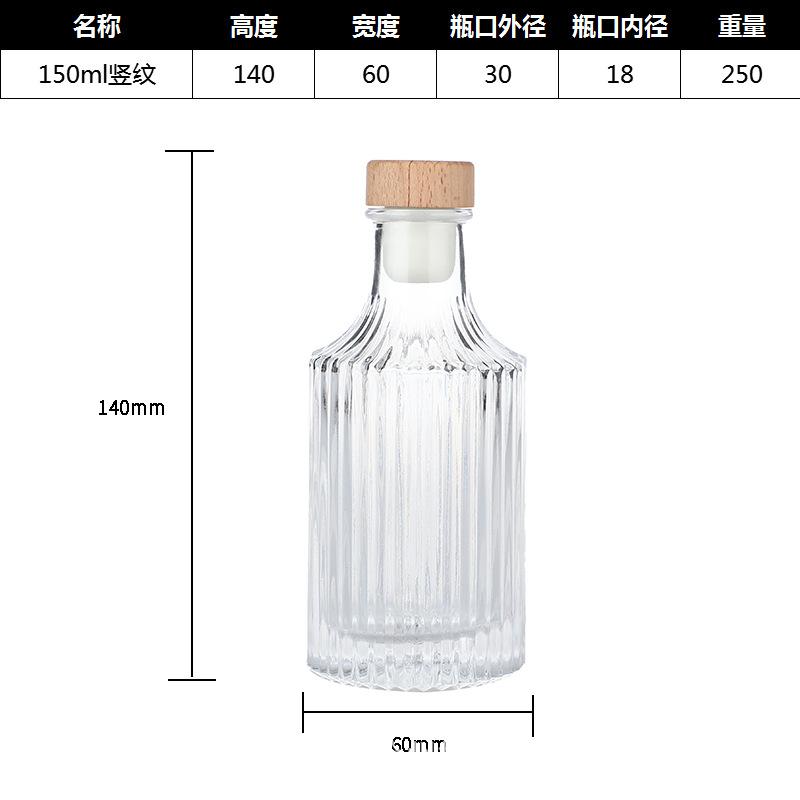 

Cocktail Bitters Bottles Retro Creative Glass With Wooden Lid Sauce Bottle Kitchen Seasoning Tools Bar Bartending Accessories
