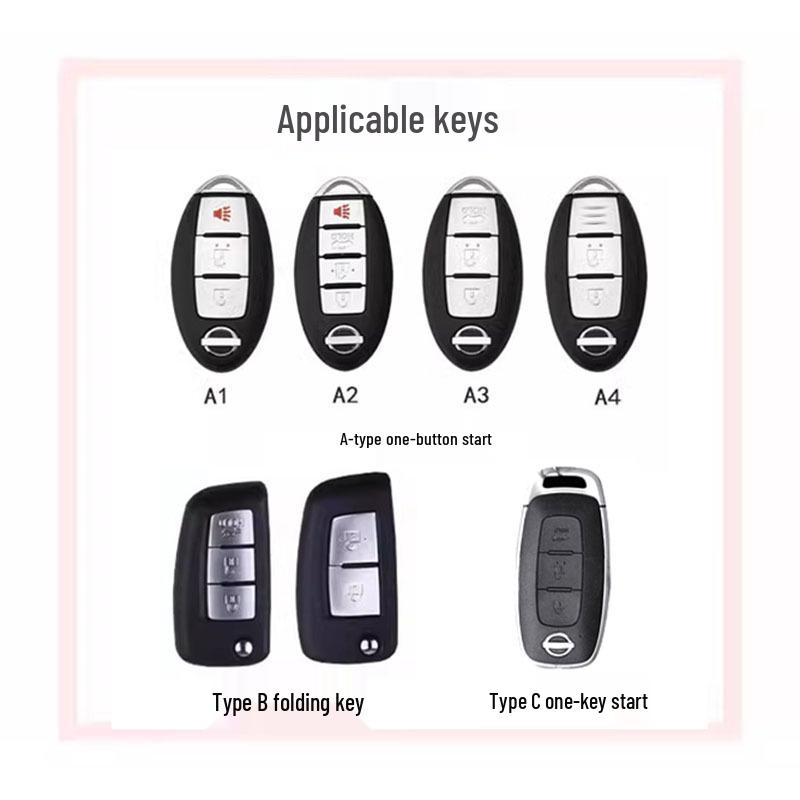 Nissan Altima Key Cover: Fits 2023 Sylphy, Qashqai, X-Trail, and Ariya with Diamond Inlay