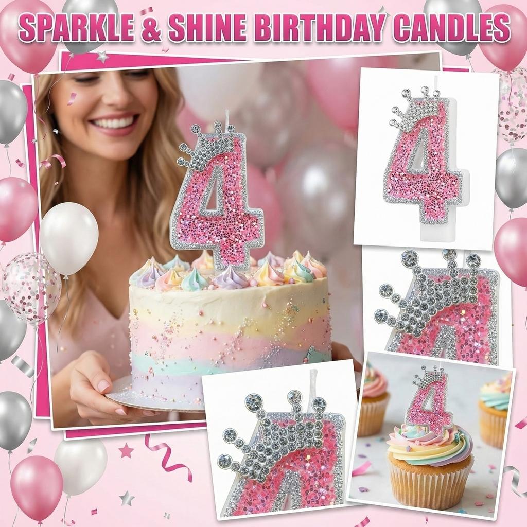 Fashion Cartoon Creative Birthday Candles Party Digital Candles